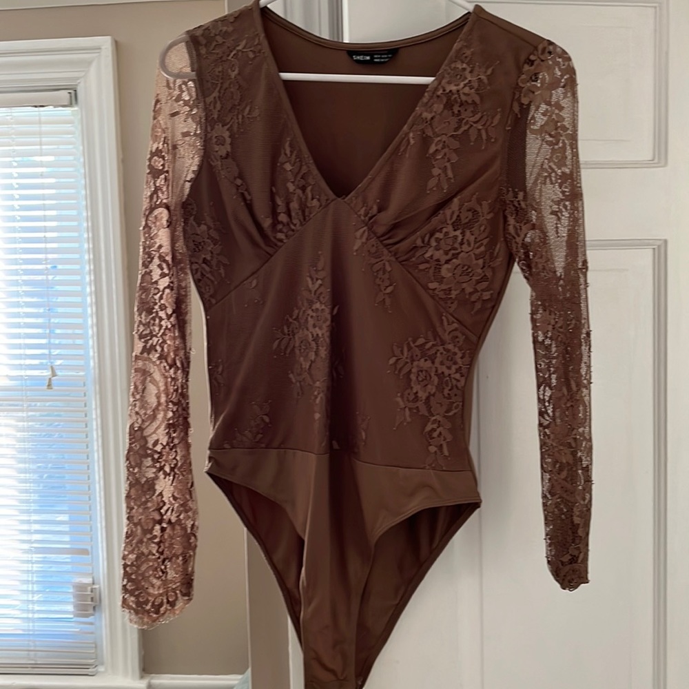 Long Sleeve Lace Bodysuit